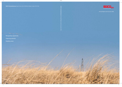 Thumbnail Pharos Energy Annual Report 2003