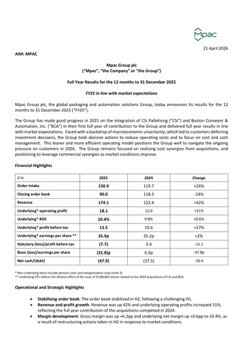 Thumbnail Mpac Group Financial Report 2025