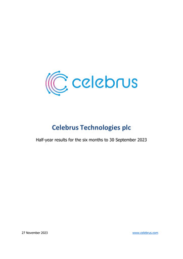 Miniature Celebrus Technologies Rapport semestriel 2023-h1