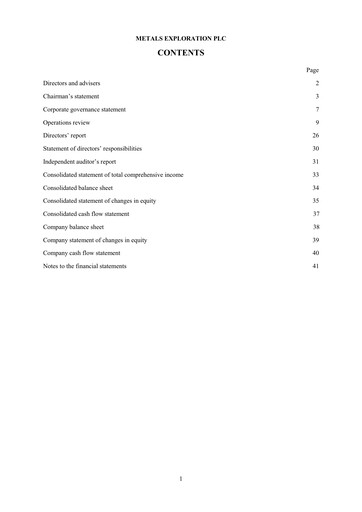 Thumbnail Metals Exploration Annual Report 2011