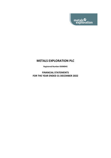 Thumbnail Metals Exploration Annual Report 2022