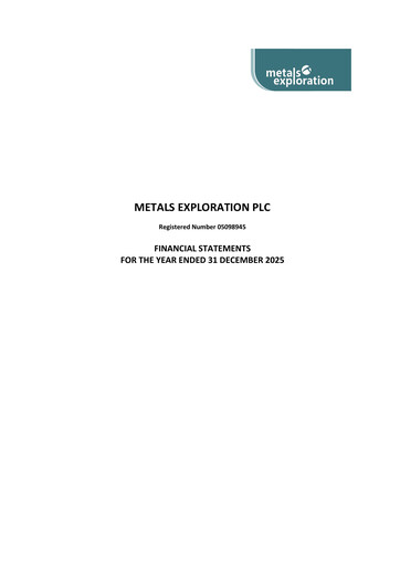 Thumbnail Metals Exploration Annual Report 2025