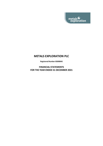 Miniature Metals Exploration Bilan financier 2021
