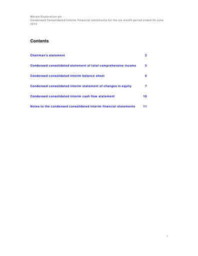 Thumbnail Metals Exploration Half-year Report 2013-h1