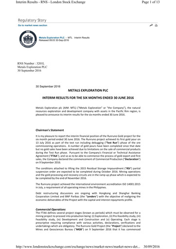 Thumbnail Metals Exploration Half-year Report 2016-h1