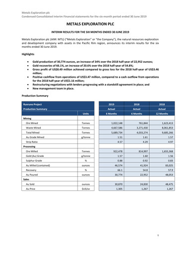Thumbnail Metals Exploration Half-year Report 2019-h1