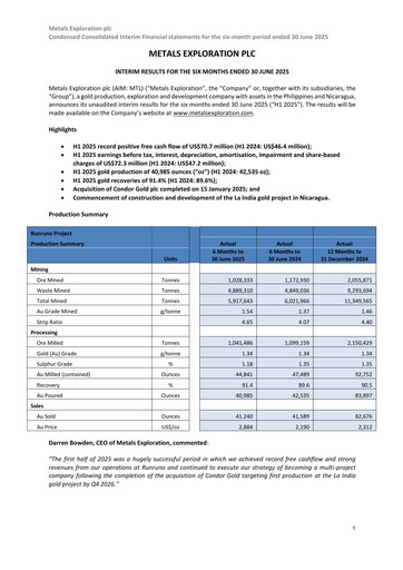 Thumbnail Metals Exploration Half-year Report 2025-h1