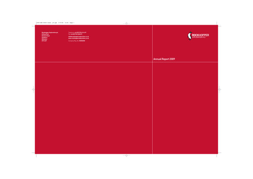Thumbnail Rockhopper Exploration Annual Report 2009
