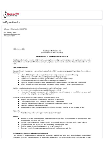 Vorschaubild Rockhopper Exploration Halbjahresbericht 2018-h1