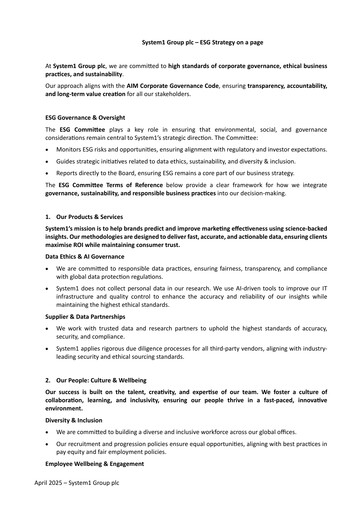 Thumbnail System1 Group ESG Report 2025