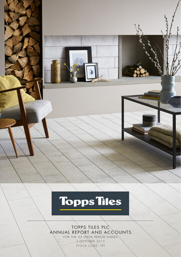 Thumbnail Topps Tiles Annual Report 2015