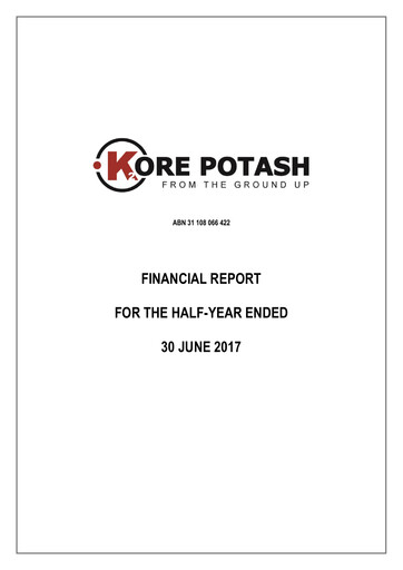 Vorschaubild Kore Potash plc Halbjahresbericht 2017-h1
