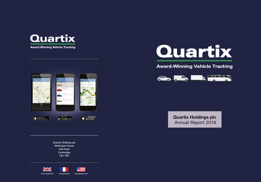 Thumbnail Quartix Technologies Annual Report 2016