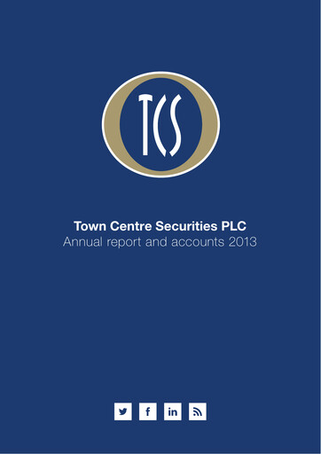 Thumbnail Town Centre Securities Annual Report 2013