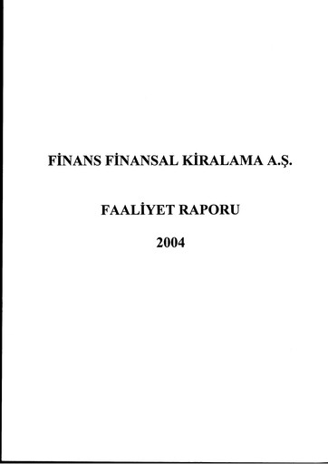 Vorschaubild QNB Finans Finansal Kiralama (QNB Finansleasing) Jahresbericht 2004