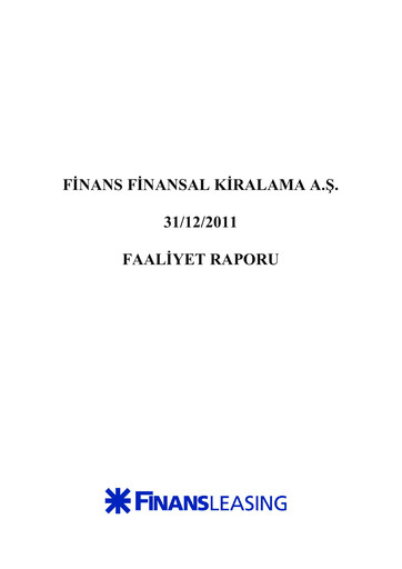 Vorschaubild QNB Finans Finansal Kiralama (QNB Finansleasing) Jahresbericht 2011