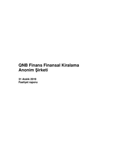 Vorschaubild QNB Finans Finansal Kiralama (QNB Finansleasing) Jahresbericht 2019
