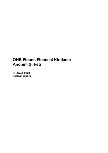 Vorschaubild QNB Finans Finansal Kiralama (QNB Finansleasing) Jahresbericht 2020