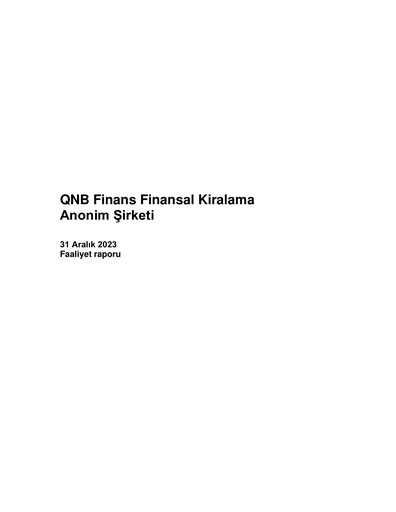 Vorschaubild QNB Finans Finansal Kiralama (QNB Finansleasing) Jahresbericht 2023