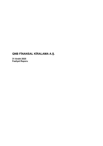 Thumbnail QNB Finans Finansal Kiralama (QNB Finansleasing) Annual Report 2025
