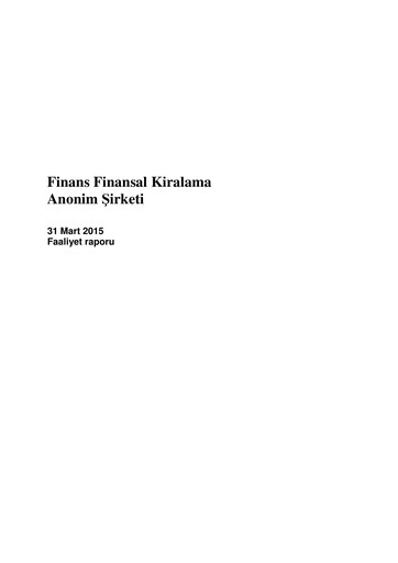 Thumbnail QNB Finans Finansal Kiralama (QNB Finansleasing) Quarterly Report 2015-q1