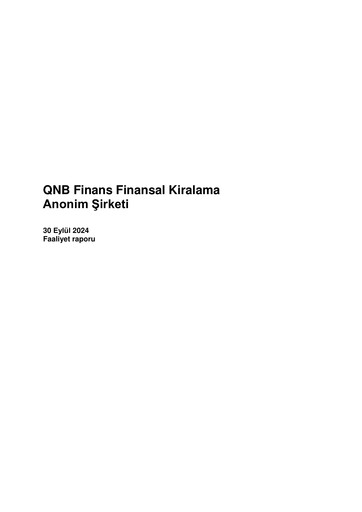 Thumbnail QNB Finans Finansal Kiralama (QNB Finansleasing) Quarterly Report 2024-q3