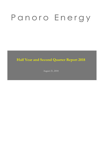 Thumbnail Panoro Energy ASA Half-year Report 2018-h1