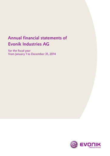 Thumbnail Evonik Industries Financial Statement 2014