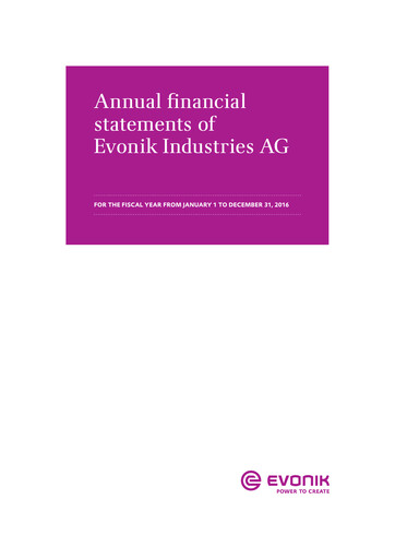 Thumbnail Evonik Industries Financial Statement 2016