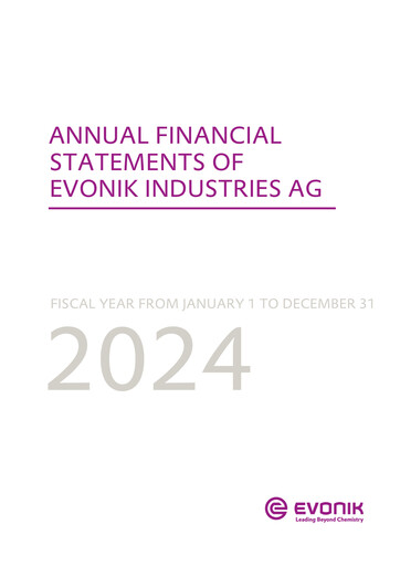 Thumbnail Evonik Industries Financial Statement 2024