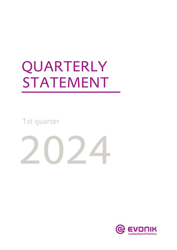 Thumbnail Evonik Industries Quarterly Report 2024-q1