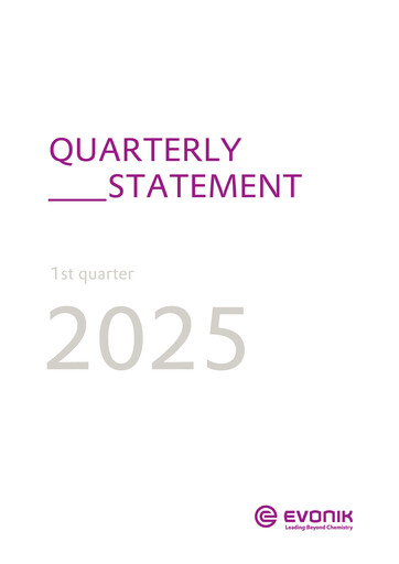 Thumbnail Evonik Industries Quarterly Report 2025-q1