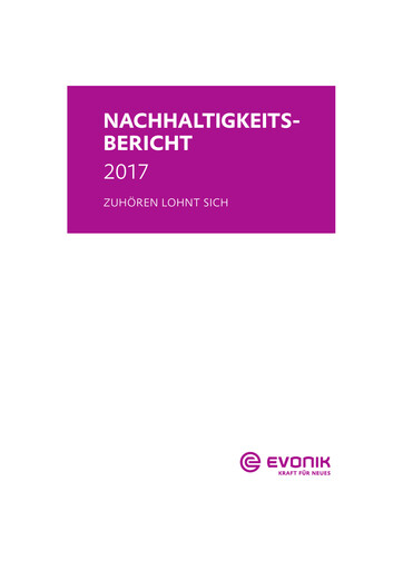 Thumbnail Evonik Industries Sustainability Report 2017