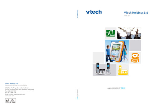 Thumbnail Vtech Annual Report 2010