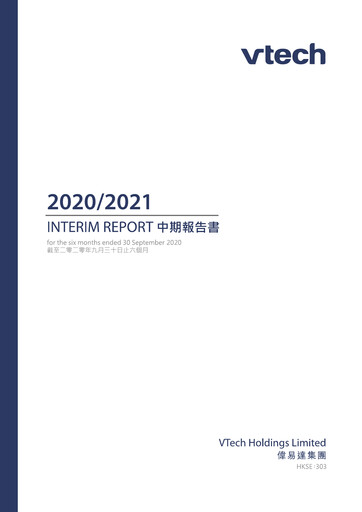 Thumbnail Vtech Half-year Report 2021-h1
