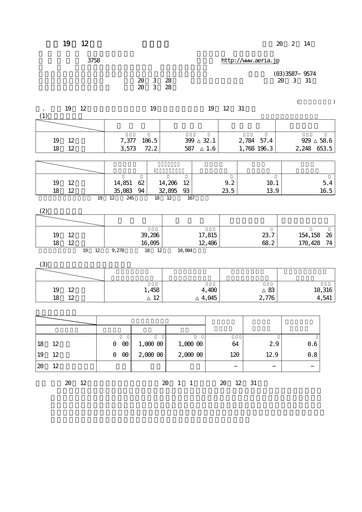 Miniature Aeria Rapport financier fy2007