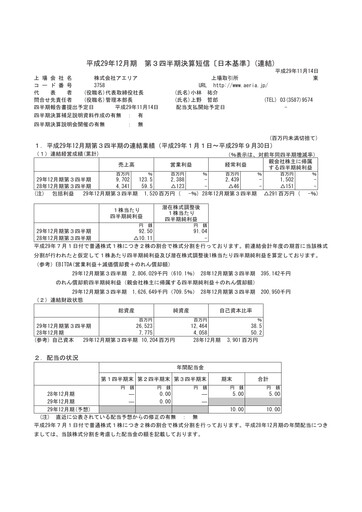 Thumbnail Aeria Quarterly Report fy2017-q3