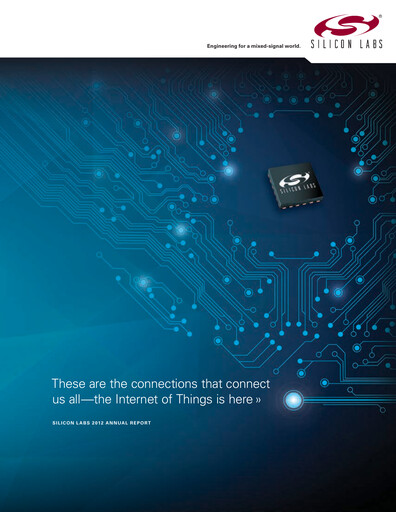 Thumbnail Silicon Labs
 Annual Report 2012