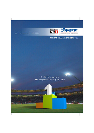 Thumbnail Jagran Prakashan Annual Report 2005-2006