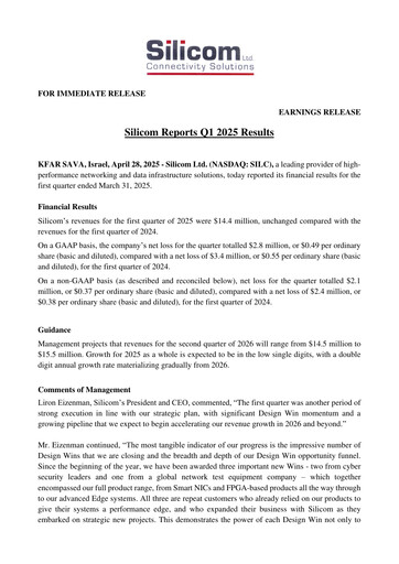 Thumbnail Silicom Quarterly Report 2025-q1