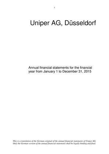Thumbnail Uniper Financial Statement 2015