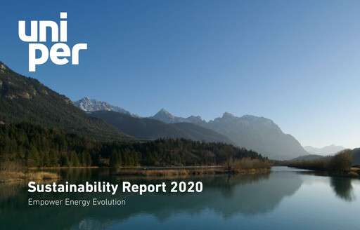 Thumbnail Uniper Sustainability Report 2020