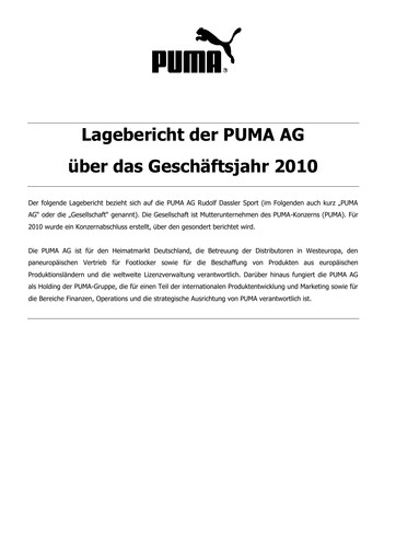 Thumbnail PUMA Financial Statement 2010