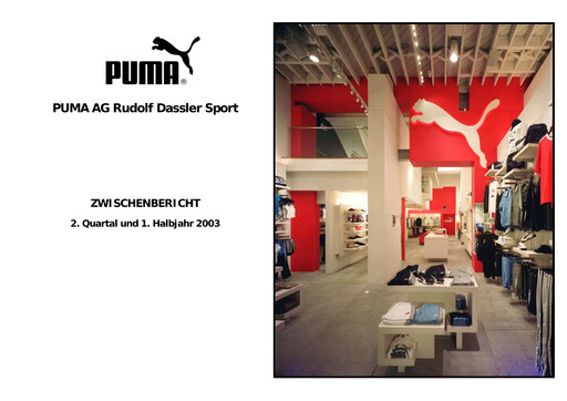 Thumbnail PUMA Half-year Report 2003-h1