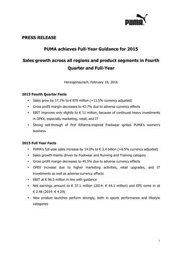 Thumbnail PUMA Quarterly Report 2015-q4