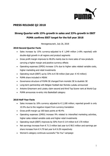 Thumbnail PUMA Quarterly Report 2018-q2