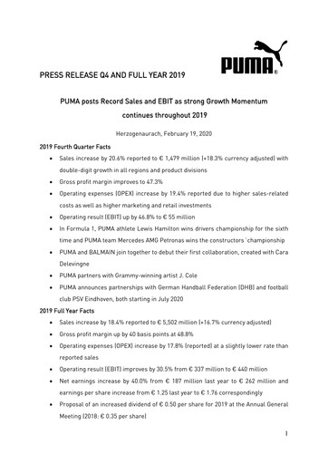 Thumbnail PUMA Quarterly Report 2019-q4