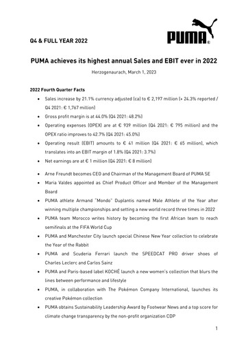 Thumbnail PUMA Quarterly Report 2022-q4