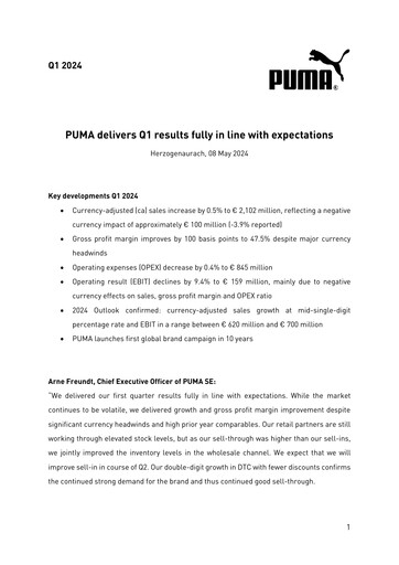 Thumbnail PUMA Quarterly Report 2024-q1