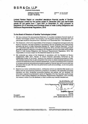 Thumbnail Sandhar Quarterly Report 2021-q3